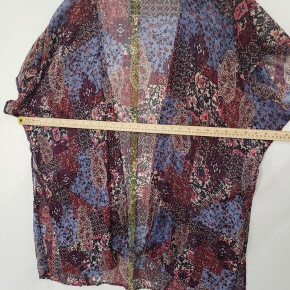 Maurices Womens Sheer Lightweight Kimono Cardigan Boho Romantic Artsy Casual - Picture 5 of 7
